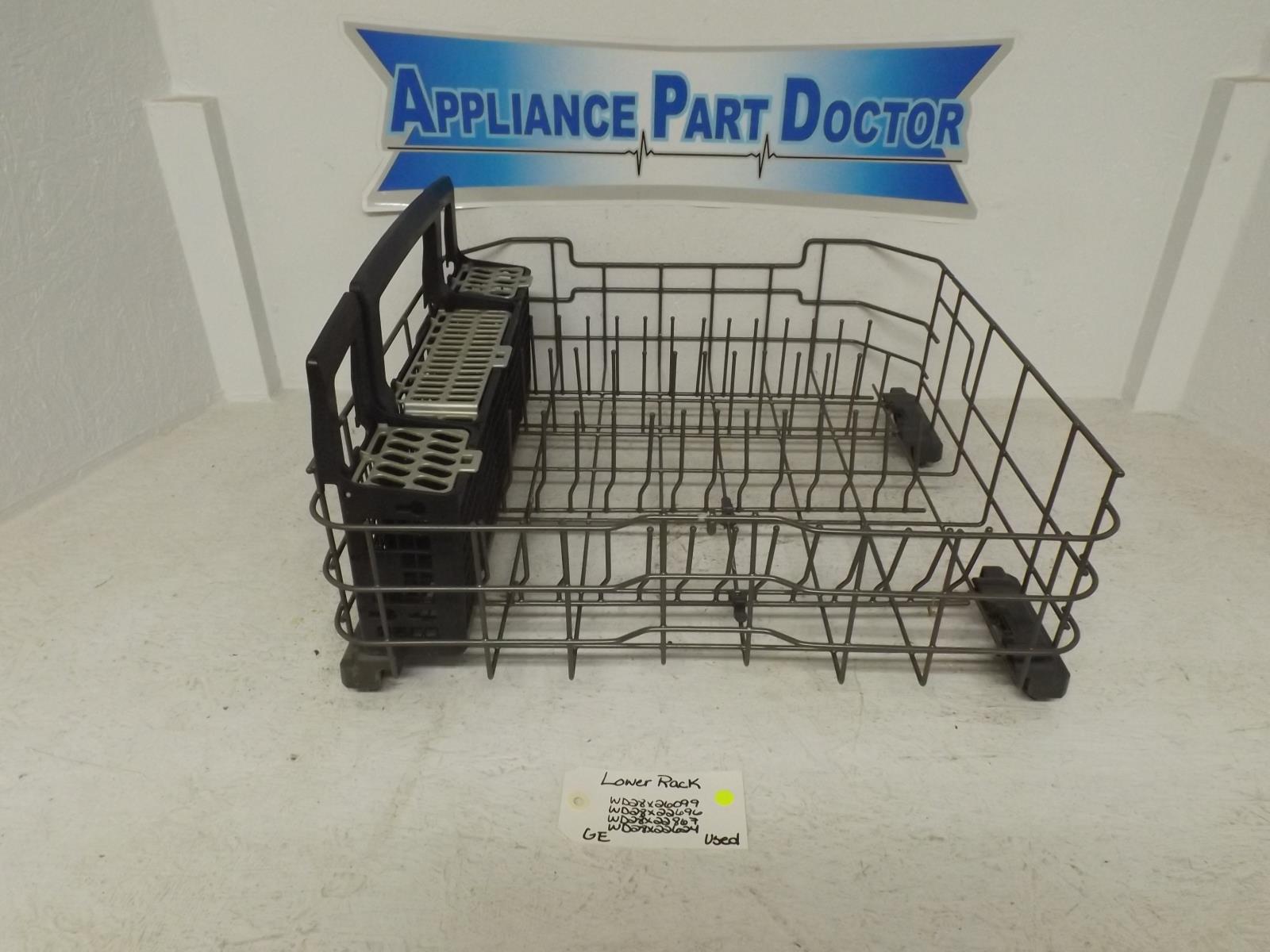 GE Dishwasher WD28X26099 WD28X22696 WD28X22867 WD28X22624 Lower Rack Used GE Dishwasher WD28X26099 WD28X22696 WD28X22867 WD28X22624 Lower Rack Used